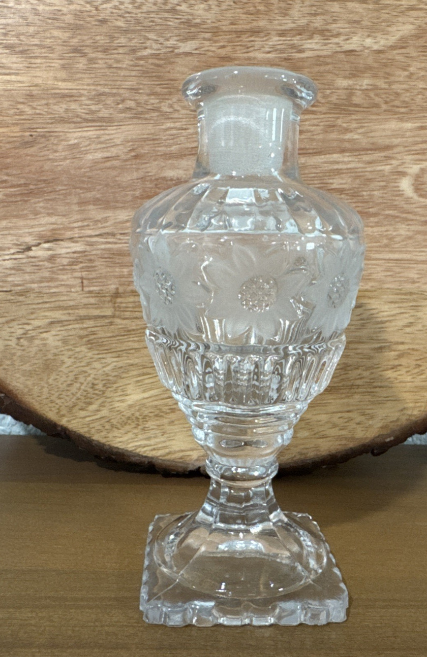 VTG Imperial Glass Co. For Irice 1940s Sunflower Perfume Bottle Glass No Stopper
